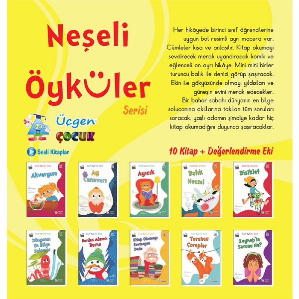 Neşeli Öyküler Serisi - 10 Kitap + Değerlendirme Eki Çocuk Masal Fiyatı