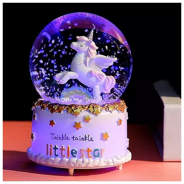 Nesever Büyük Boy Işıklı Müzikli Kar Küresi Unicorn Diğer Fiyatı