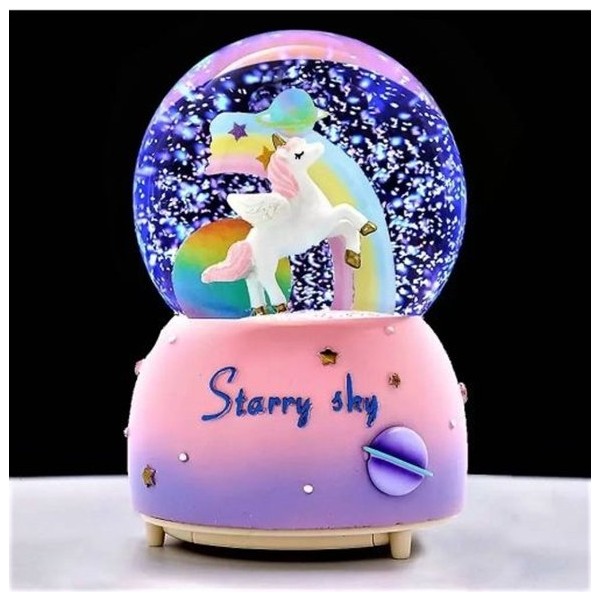 Nesever Unicorn Büyük Boy Kar Küresi Işıklı Müzikli Diğer Fiyatı
