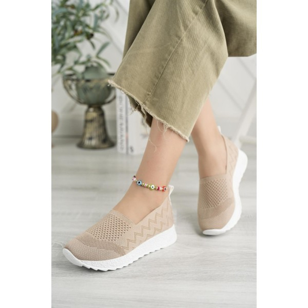 Nesil Shoes Aky 055 Nude Triko Yazlık Kadın Ayakkabı Kadın Günlük Ayakkabıları Fiyatı