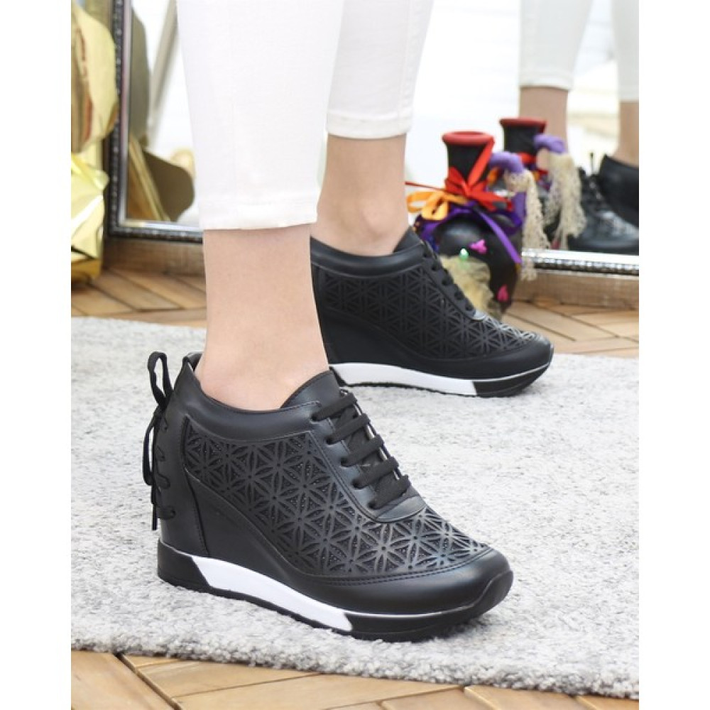 Nesil Shoes Dnr 286 Siyah Gizli Topuk Günlük Kadın Ayakkabısı Topuklu Ayakkabı Fiyatı