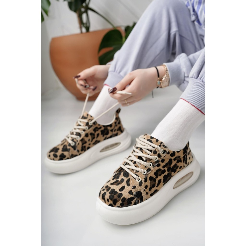 Nesil Shoes Dvm 5750 Leopar Havalı Taban Kadın Sneakers Ayakkabılar ve Çantalar Fiyatı