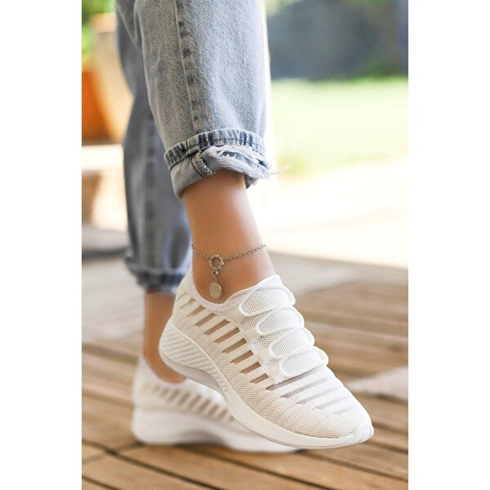 Nesil Shoes Stark 3004 Beyaz Triko Kadın Sneakers Spor Ayakkabı Fiyatı