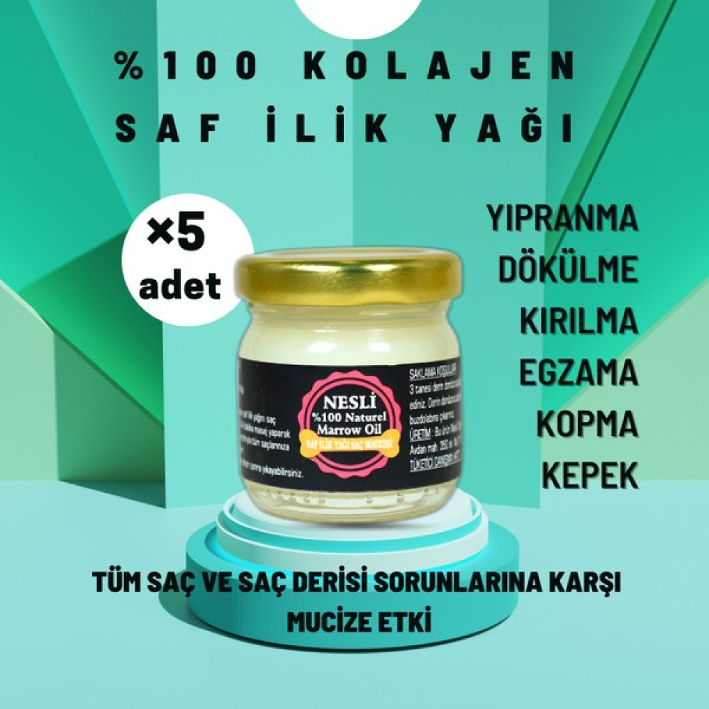 Nesli Organik Ürünler Mucize Saf İlik Yağı Saç Bakım & Onarım Maskesi-Doğal Kolajen(5x40ml)Dökülme-Yıpranma-Kepek-Kırılma-Kopma-Egzama Tüm saç ve s... Saç Şekillendirici Köpük Fiyatı
