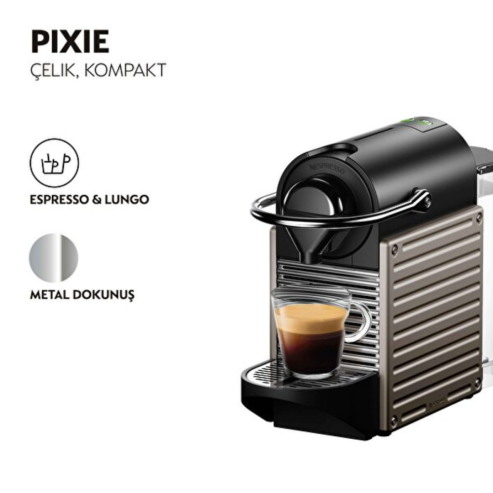 Nespresso C66Tc65 Pixie Bundle Kahve Makinesi + Süt Köpürtücü Kahve Makineleri Fiyatı