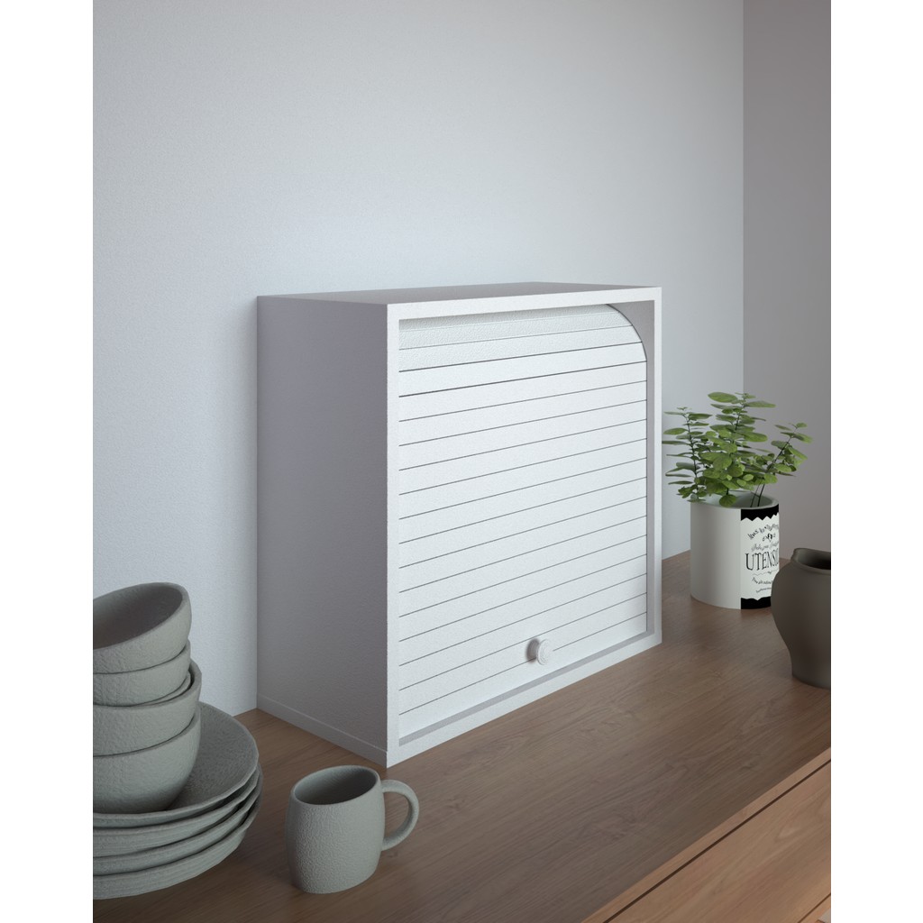 Nesse Shop Beyaz Suntalam Stor Kapaklı Tezgah Üstü Ekmeklik Dolap 50 x 60 x 25 cm Klasik Tasarım SSD / Solid State Drive Fiyatı