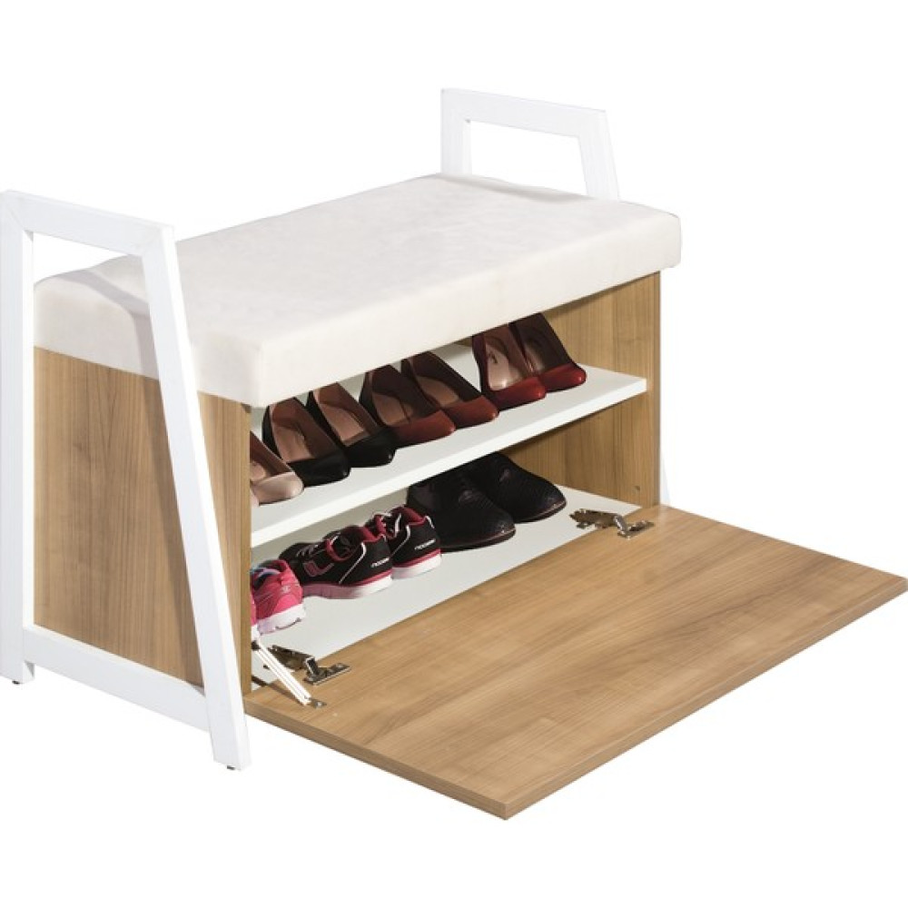 Nesse Shop Nesse Puflu Ayakkabılık Dekoratif ve Kullanışlı Ayakkabılık Fiyatı