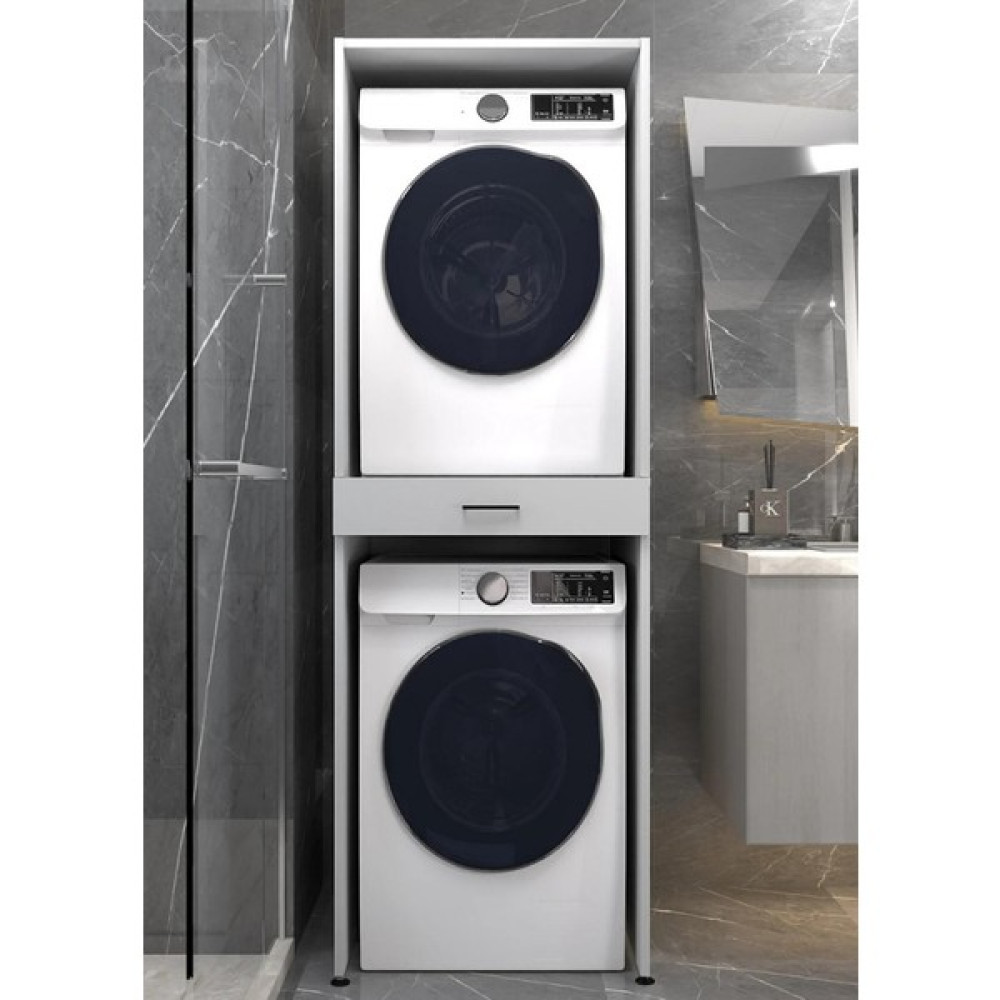 neSStil Home Çamaşır ve Kurutma Makinası Dolabı - Beyaz Banyo Dolabı / Mobilyası Fiyatı