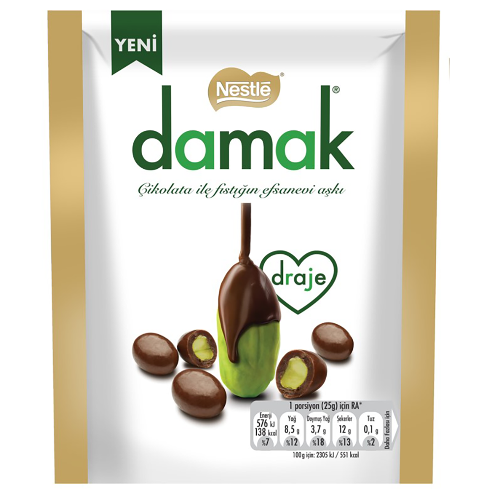 Nestle Damak Sütlü Çikolata Kaplı Antep Fıstıklı Draje 50 G Çikolata ve Gofret Fiyatı