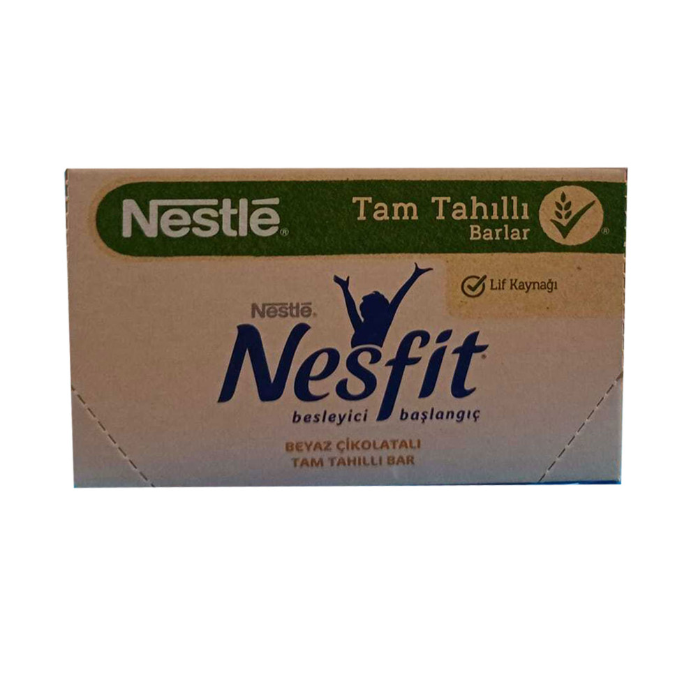 Nestle Nesfit Tam Tahıllı Bar 22,5 gr 16'lı Paket Beyaz Çikolata
