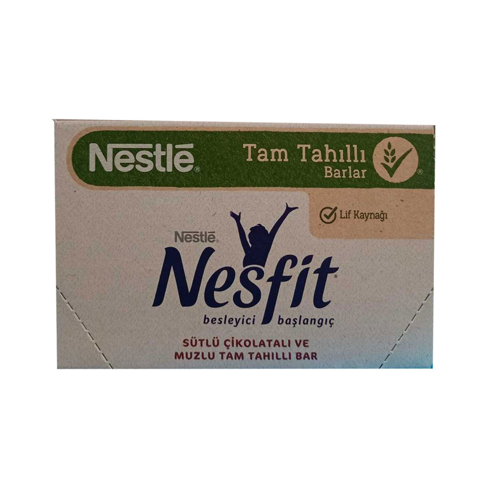 Nestle Nesfit Tam Tahıllı Bar 23,5 gr 16'lı Paket Çikolata Muz