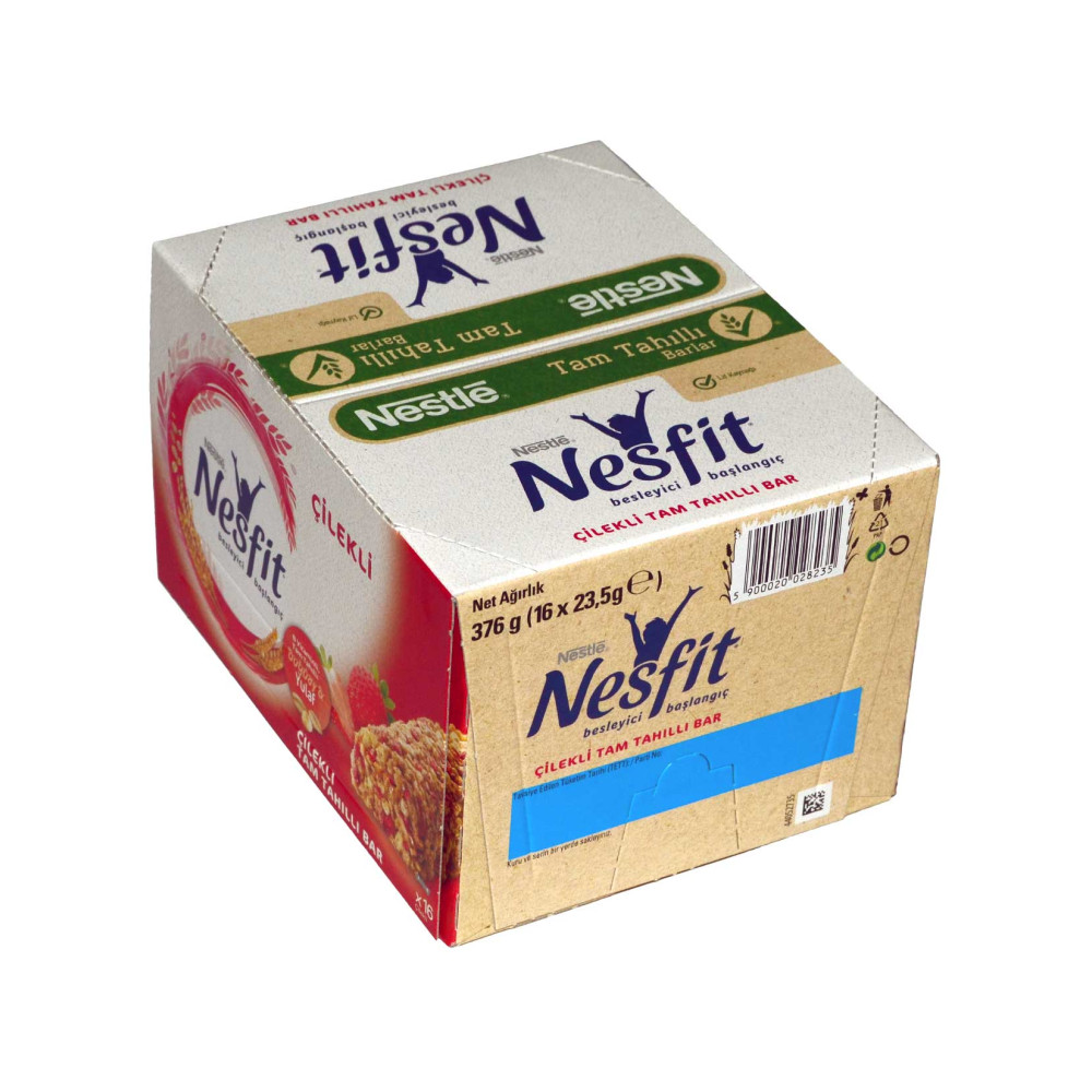 Nestle Nesfit Tam Tahıllı Bar 23,5 gr 16'lı Paket Çilekli