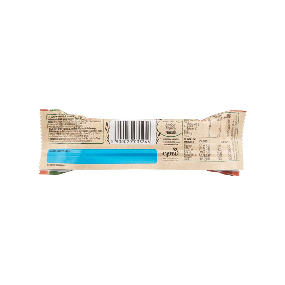 Nestle Nesfit Tam Tahıllı Bar 23,5 gr 16'lı Paket Karamelli