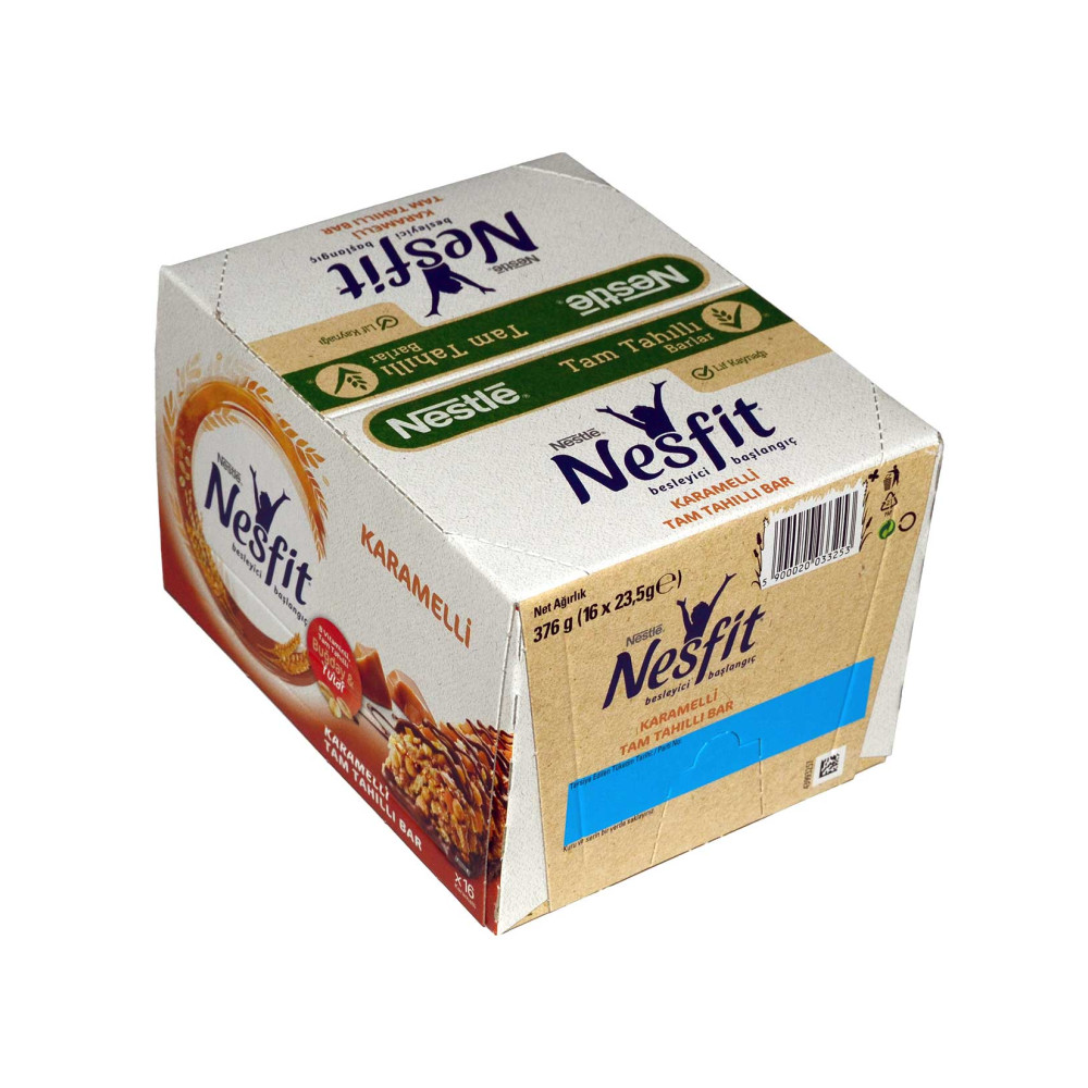 Nestle Nesfit Tam Tahıllı Bar 23,5 gr 16'lı Paket Karamelli