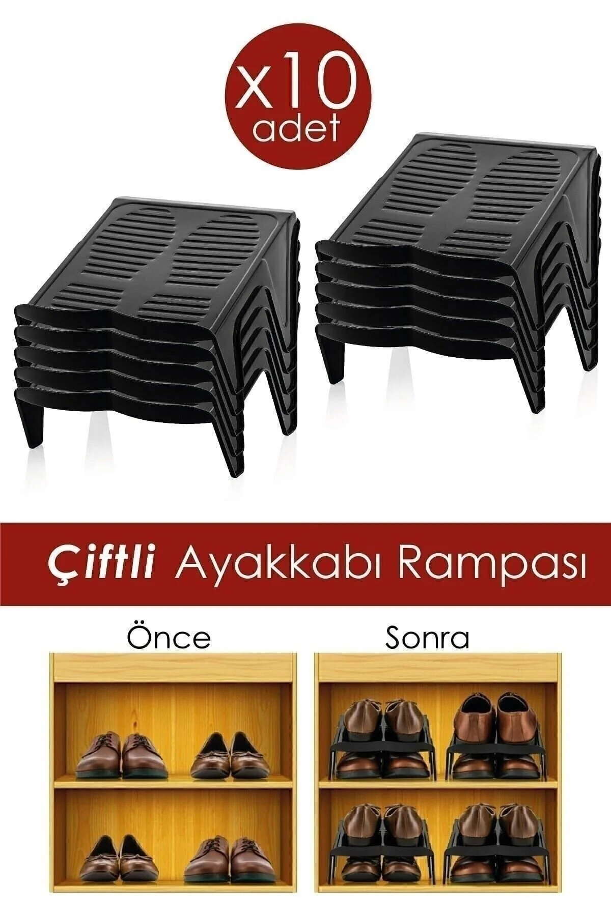 Nesto Home 10lu Çiftli Ayakkabı Rampası" Ayakkabı Saklama Kutusu Fiyatı