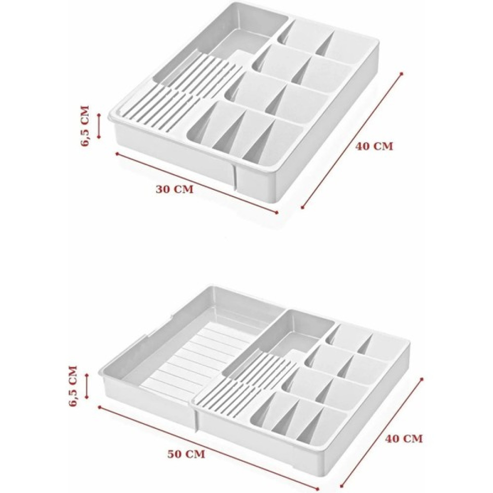 Nesto Home Maxi Ayarlanabilir Kayar Kızaklı Çekmece Içi Kaşıklık Bıçaklık - Beyaz Pratik Mutfak Gereçleri Fiyatı
