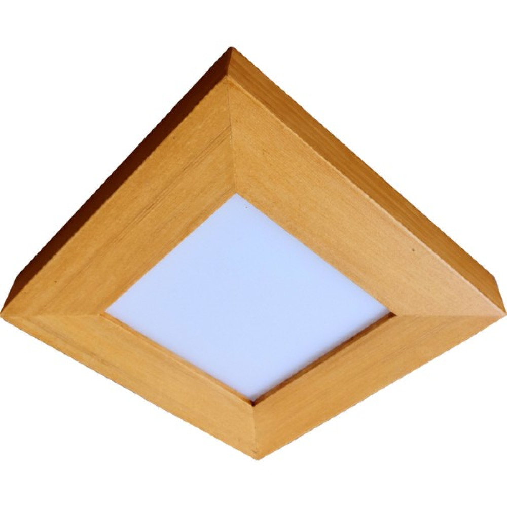 Nestwood Sıva Üstü Kare LED Avize Tavan Lambası 26X26CM Naturel Renk Gürgen Ahşap, 3200K Günışığı - Ahşap - 1'li Avize Fiyatı