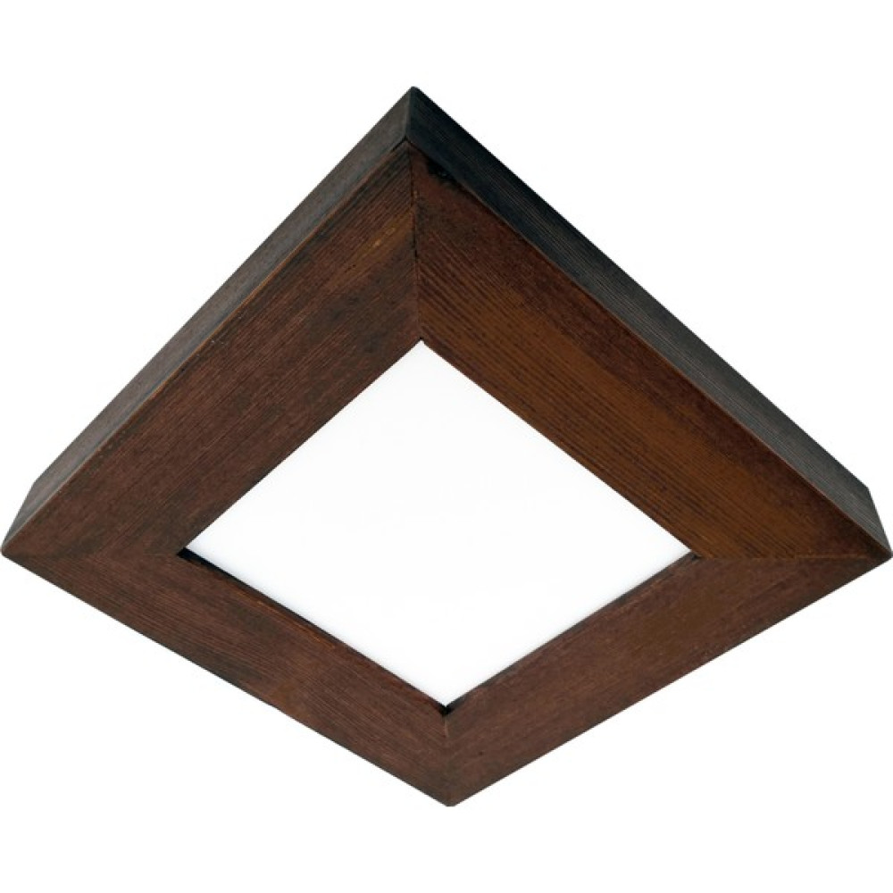 Nestwood Sıva Üstü Kare LED Avize Tavan Lambası 34X34CM Ceviz Renk Gürgen Ahşap, 6000K Beyaz Işık - 1'li Avize Fiyatı