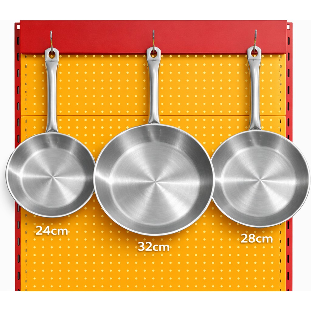 Net Çelik Tek Saplı Çelik Tava 32 cm - Inox Diğer Fiyatı
