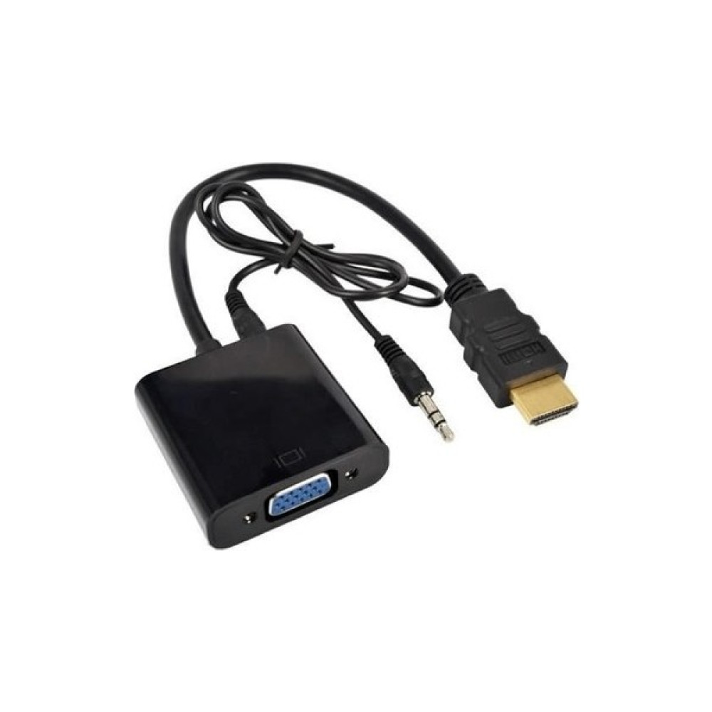 Net Dünya HDMI To VGA Ses Çıkışlı Kablo Çevirici Dönüştürücü Adaptör Siyah Bilgisayar Çevirici ve Adaptörü Fiyatı