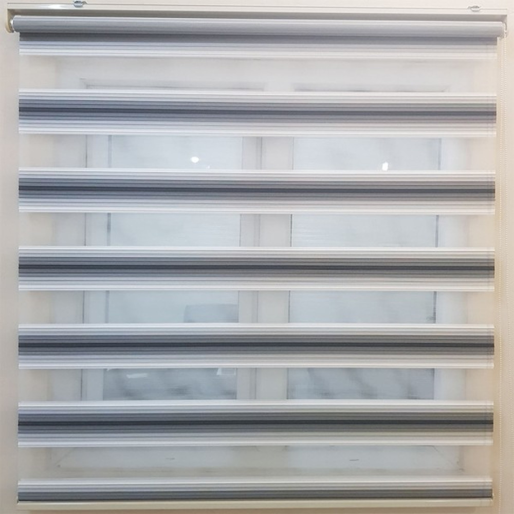 Net Perde Gri Renk Geçişli Pliseli Zebra Perde Ofis Ev Mutfak - 80 x 200 cm Perde Fiyatı