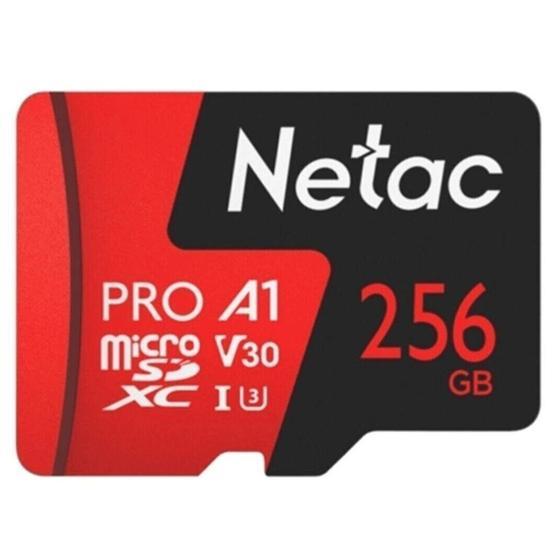 Netac 256G MicroSDXC V30/A1/C10 NT02P500PRO-256G-R Hafıza Kartı Hafıza Kartları Fiyatı
