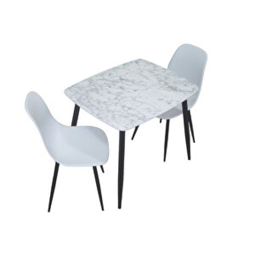 Netaks Yemek Masası Mutfak Masası 70x90 Cm Metal Ayaklı Beyaz Masa, 2 Adet Abant Metal Ayaklı Sandalye Yemek & Mutfak Masası Fiyatı
