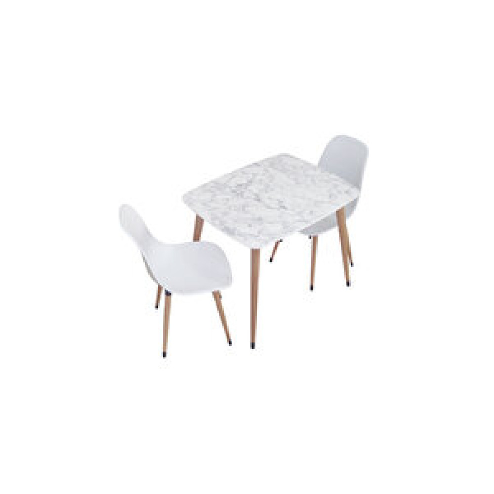 Netaks Yemek Masası Takımı Mutfak Masası 70x90 Cm Ahşap Ayaklı Beyaz Masa 2 Adet Abant Beyaz Sandalye Yemek & Mutfak Masası Fiyatı