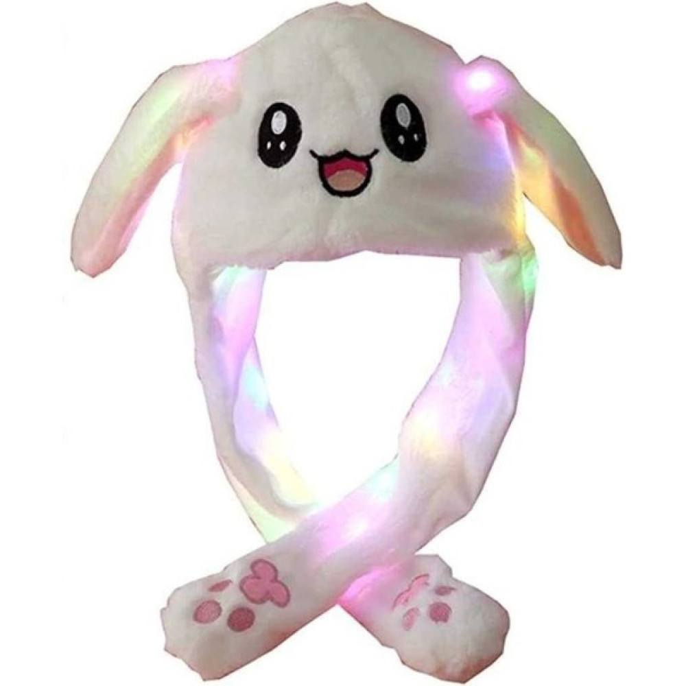 Netavantaj Işıklı Oynar Kulaklı Peluş Kawaii Figürlü Şapka Beyaz Bebek Şapkası Fiyatı