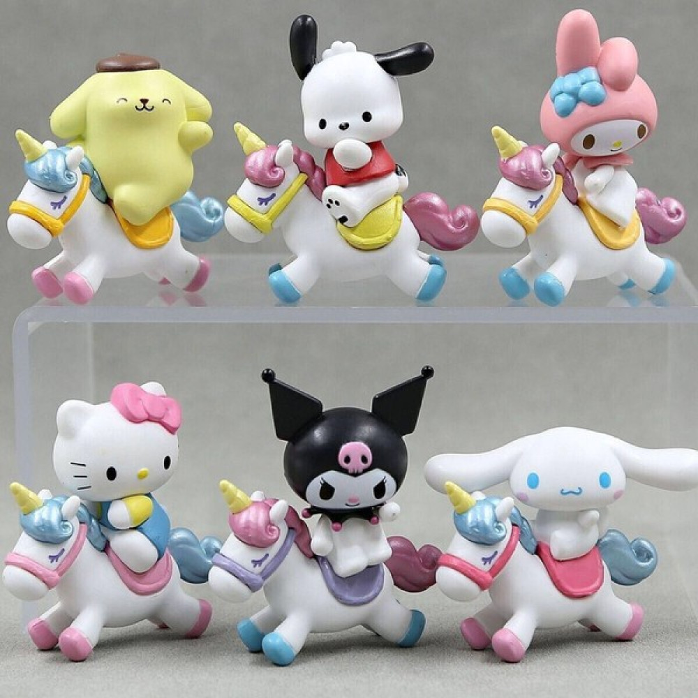 Netavantaj Kuromi Hello Kitty Pochacco My Melody Cinnamoroll 6 Parça At Ü Oyuncak Fiyatı
