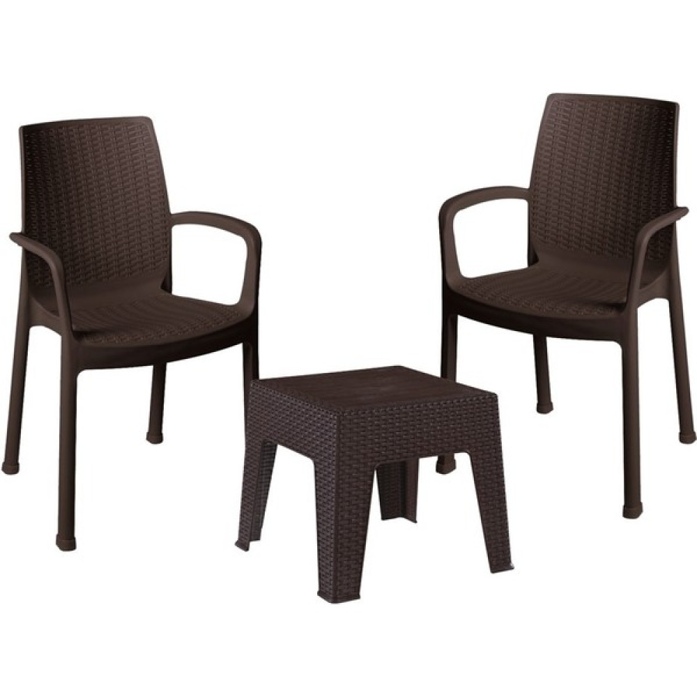 Netax Estelia Efes 2'li Set (2 Sandalye +1 Sehpa Camsız) Ekonomik Ürün Bahçe Balkon Bahçe Mobilyası Takımı Fiyatı
