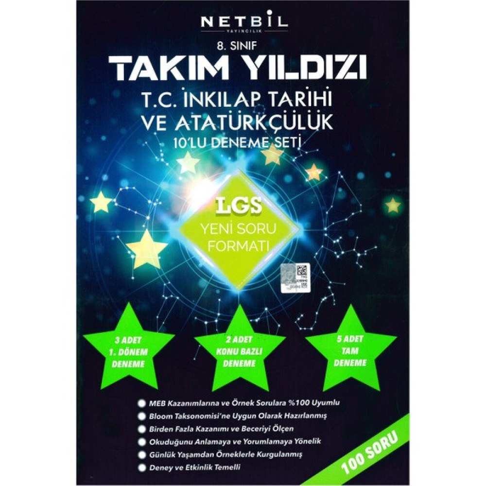 Netbil 8. Sınıf Inkılap Tarihi (Lgs) Takım Yıldızı 10 Lu Deneme Kaynak Kitapları Fiyatı