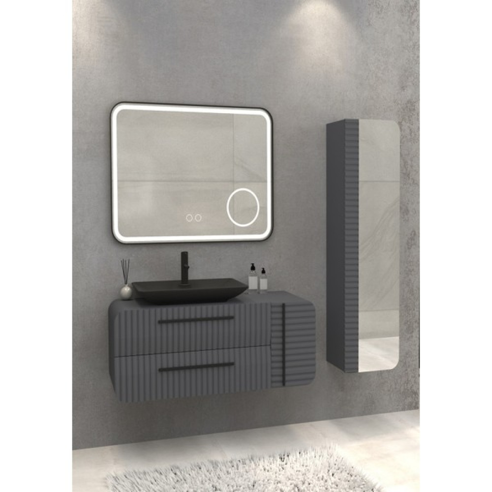 Netdeko Anemon 110 cm Banyo Dolabı - Antrasit ( Boy Dolap Dahil) - ANEMON 110 CM BANYO DOLABI - ANTRASİT ( BOY DOLAP DAHİL) Banyo Dolabı / Mobilyası Fiyatı