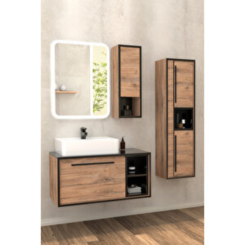 Netdeko Energy 90 Cm Beyaz Lavabolu Banyo Dolabı - Boy Dolapsız Banyo Dolabı / Mobilyası Fiyatı