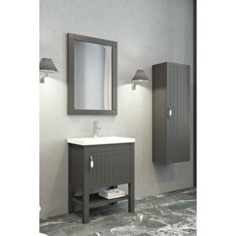 Netdeko Helen 65 Cm Banyo Dolabı Antrasit - Boy Dolap Hariç Banyo Dolabı / Mobilyası Fiyatı
