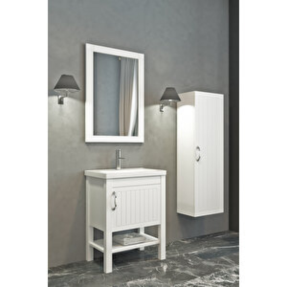Netdeko Helen 65 Cm Banyo Dolabı Beyaz - Boy Dolap Dahil Banyo Dolabı / Mobilyası Fiyatı