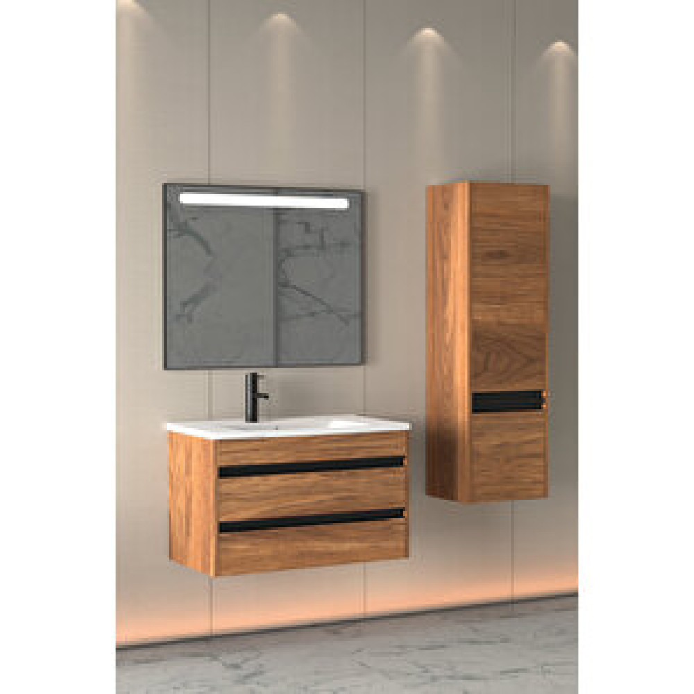 Netdeko Levante 85 Cm Beyaz Lavabolu Banyo Dolabı - Boy Dolap Dahil Banyo Dolabı / Mobilyası Fiyatı