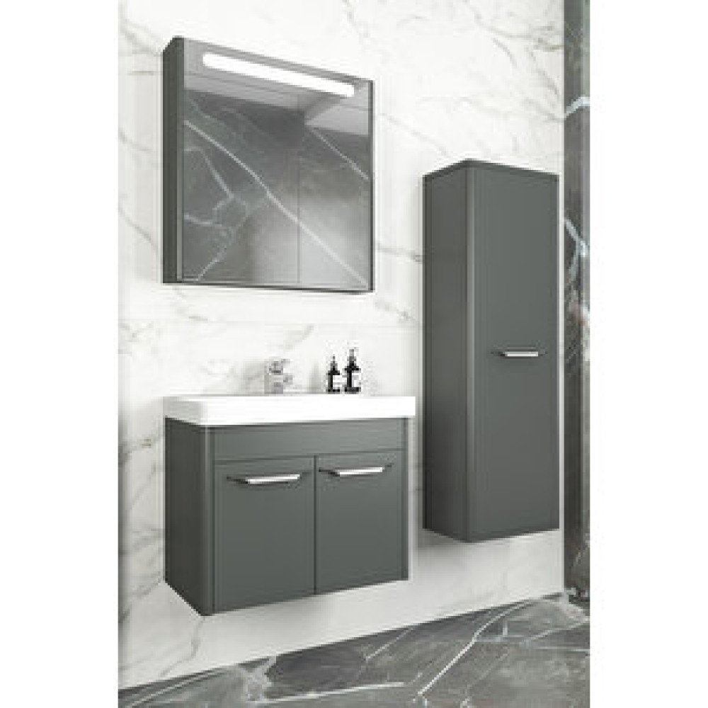 Netdeko Mauna 60 Cm Banyo Dolabı Antrasit - Boy Dolap Hariç Banyo Dolabı / Mobilyası Fiyatı