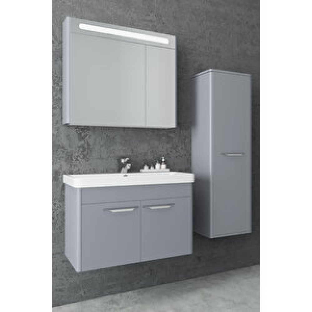 Netdeko Mauna 80 Cm Banyo Dolabı Gri - Boy Dolap Hariç Banyo Dolabı / Mobilyası Fiyatı