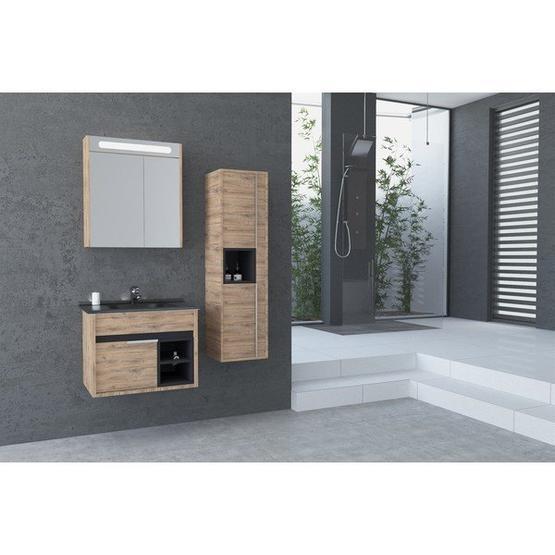 Netdeko Napoli 65 cm Siyah Lavabolu Banyo Dolabı
