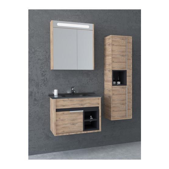 Netdeko Napoli 65 cm Siyah Lavabolu Banyo Dolabı Gardrop & Dolap Fiyatı