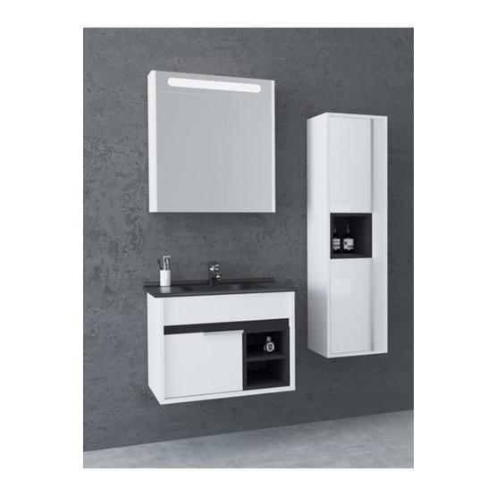Netdeko Napoli 65 cm Siyah Lavabolu Banyo Dolabı