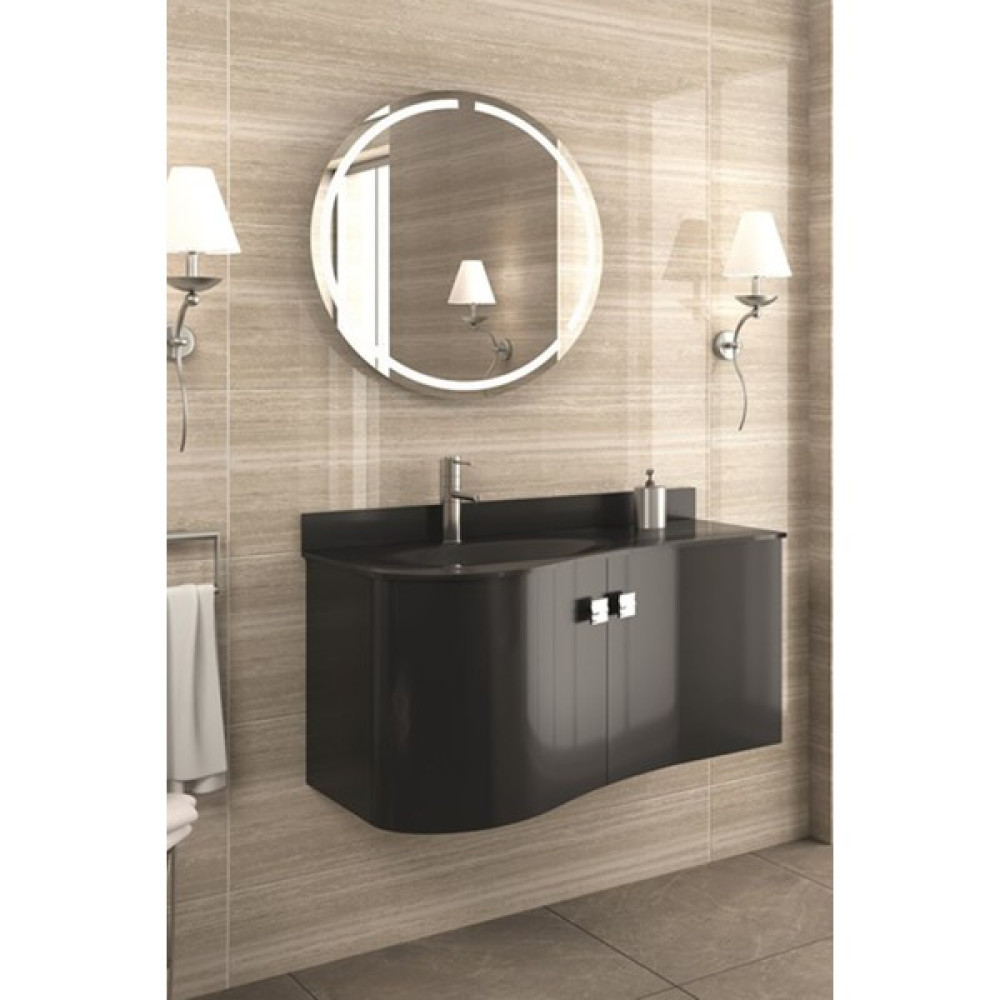 Netdeko Verso 100 cm  Banyo Dolabı-Anrasit Banyo Dolabı / Mobilyası Fiyatı