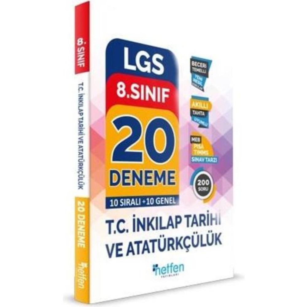 Netfen Yayınları 8. Sınıf LGS T.c.inkılap Tarihi ve Atatürkçülük Denemeleri Kaynak Kitapları Fiyatı