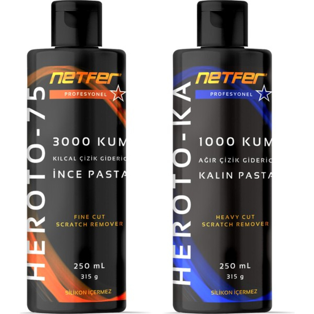 Netfer 2'li İnce Kalın Pasta Set - 2x250 mL Oto Çizik Giderici Fiyatı