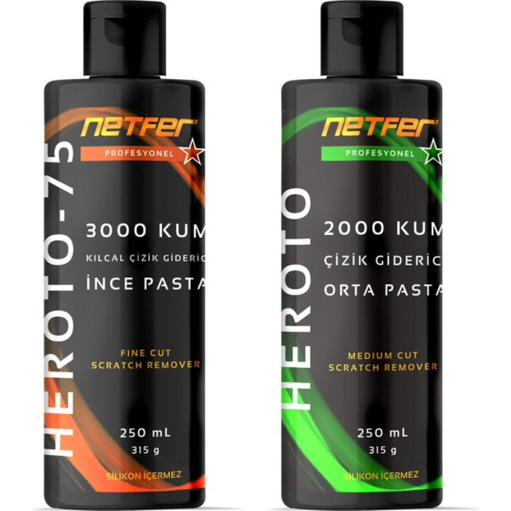 Netfer 2'li İnce Orta Pasta Set - 2x250 mL Oto Çizik Giderici Fiyatı