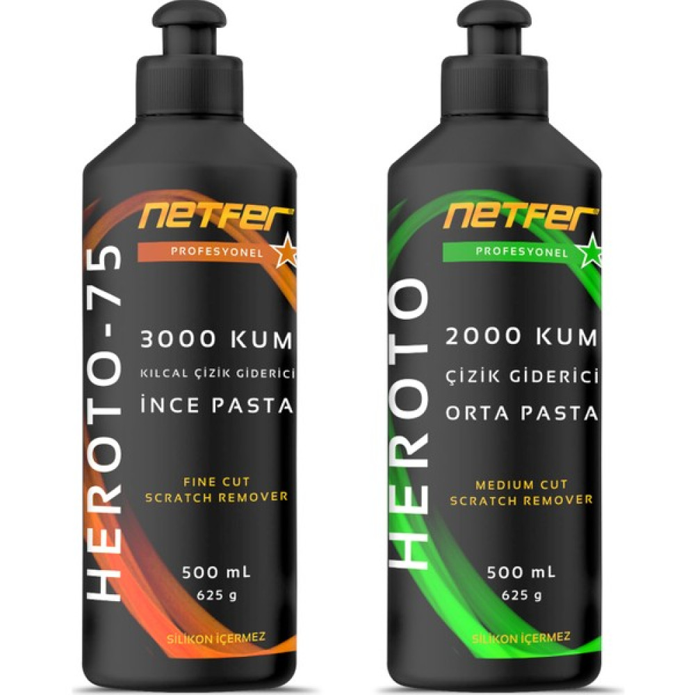 Netfer 2'li İnce Orta Pasta Set - 2x500 mL Oto Çizik Giderici Fiyatı