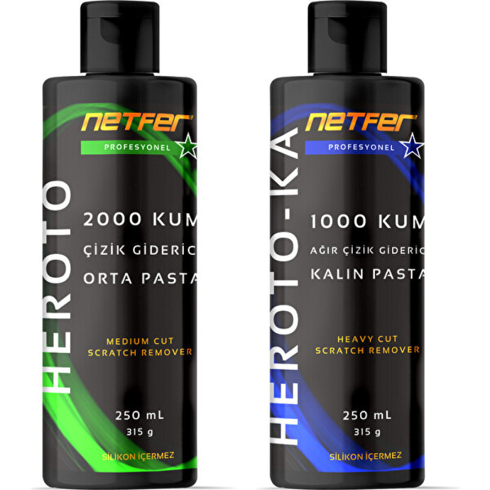 Netfer 2'li Orta Kalın Pasta Set - 2x250 mL Oto Çizik Giderici Fiyatı