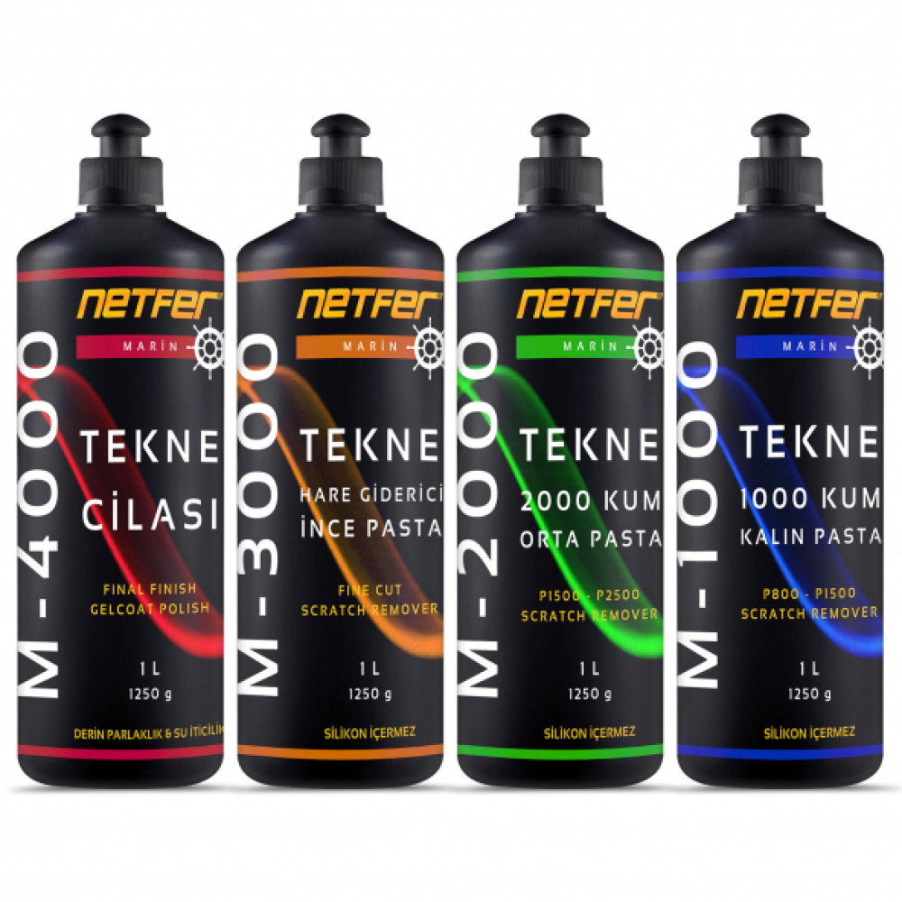 Netfer 4'Lu Marin Tekne Pasta Cila Set - 4X1 L Spor & Outdoor Fiyatı