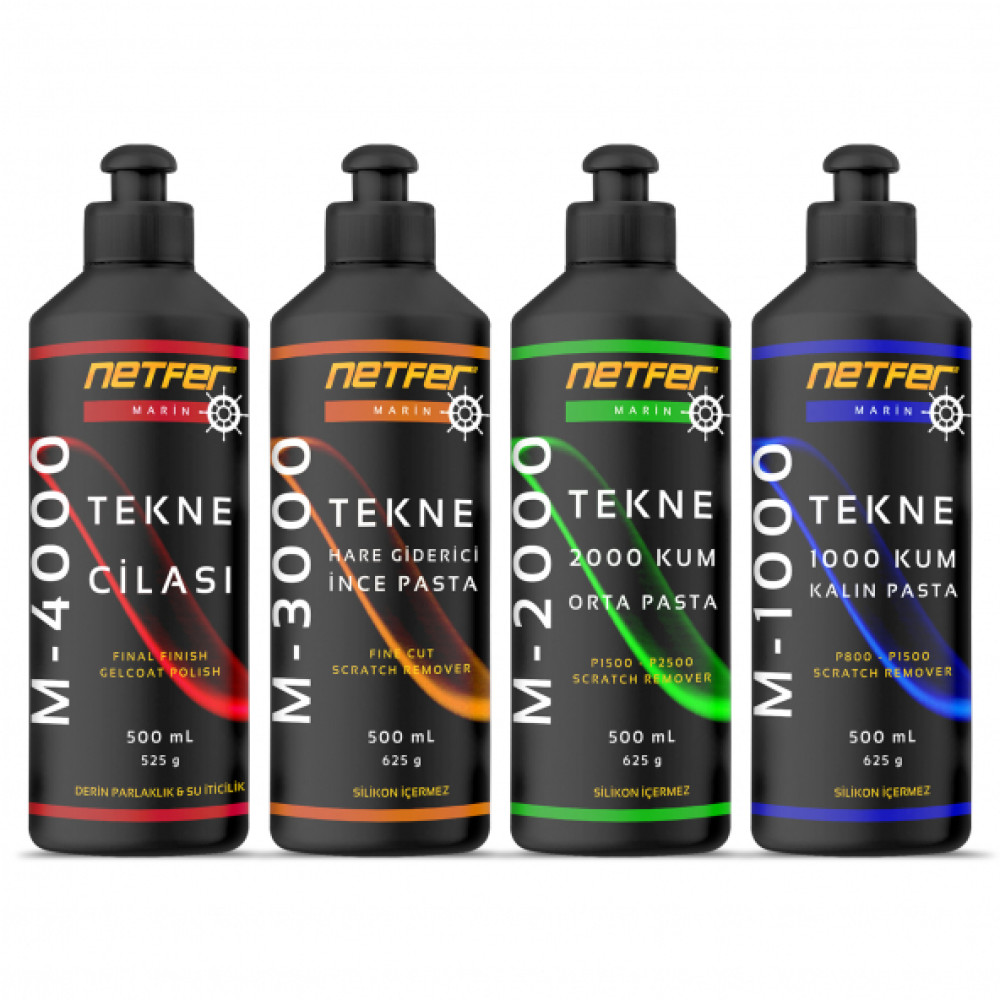 Netfer 4'Lu Marin Tekne Pasta Cila Set - 4X500 Ml Spor & Outdoor Fiyatı